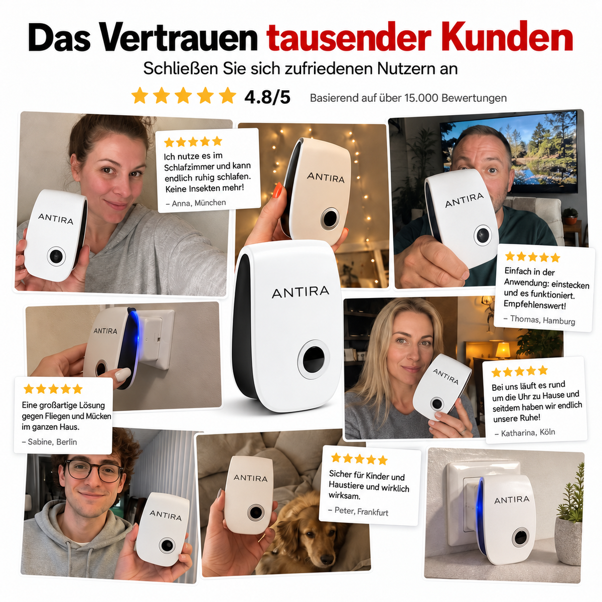 Antira HomeGuard – Ultraschall-Schädlingsvertreiber